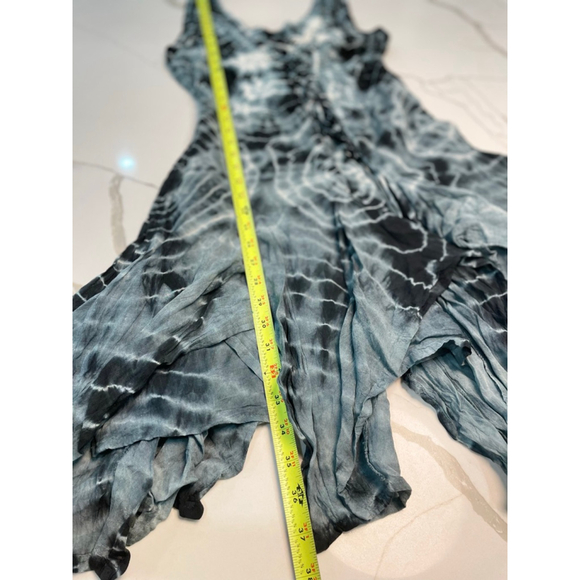 Vintage Flow Lace Up Corset Tie Dye FreeSize Tattered Witchy Whimsigoth Fairy - Picture 8 of 9